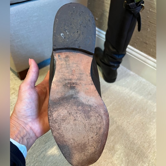 COACH Cheyenne Dark Brown Leather Over the Knee Fold Down Boots - 9 - Picture 5 of 13